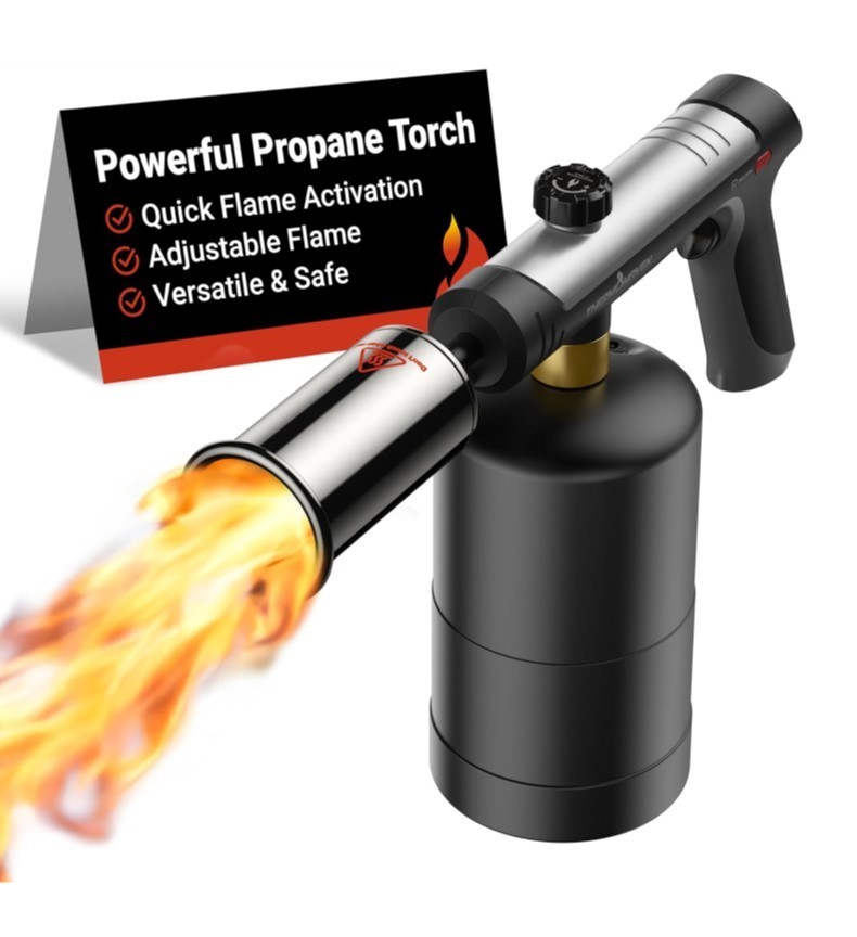 NEW Propane Torch with One-Touch Max Fire,with Safety Lock, Charcoal Lighter