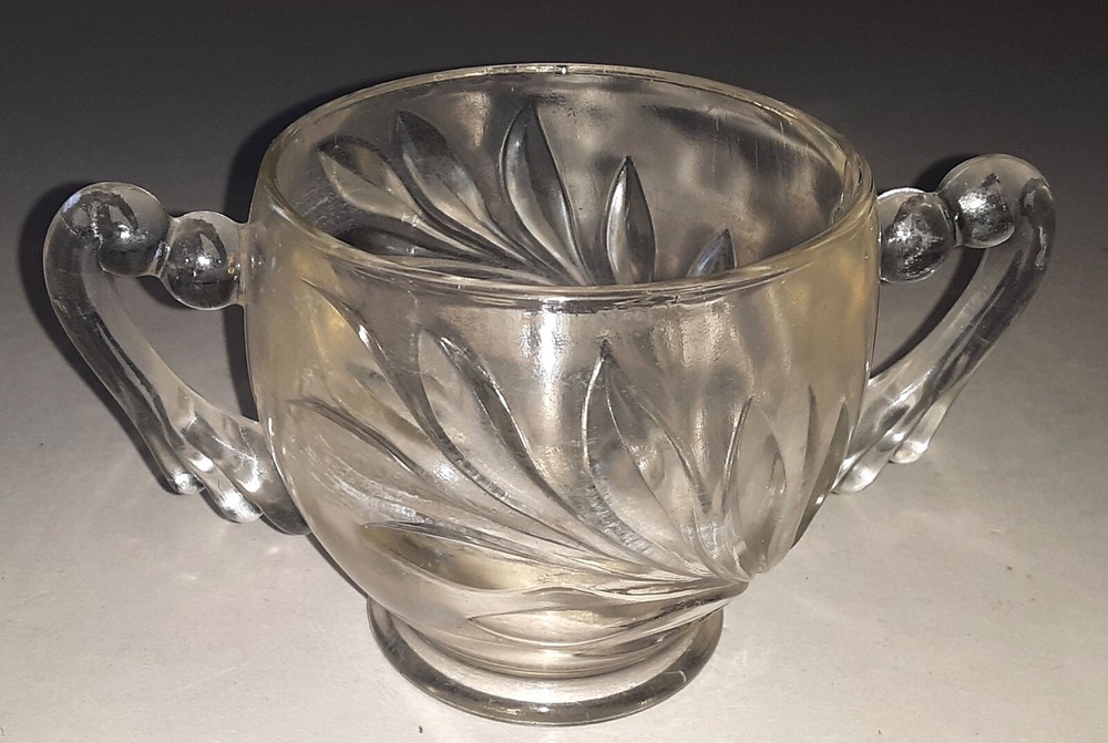 Vintage Clear Glass SUGAR BOWL