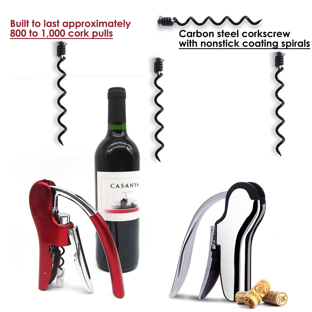 Best 3 Pack Replacement Corkscrew Spiral/Worm for Rabbit and BestUtensils Win...