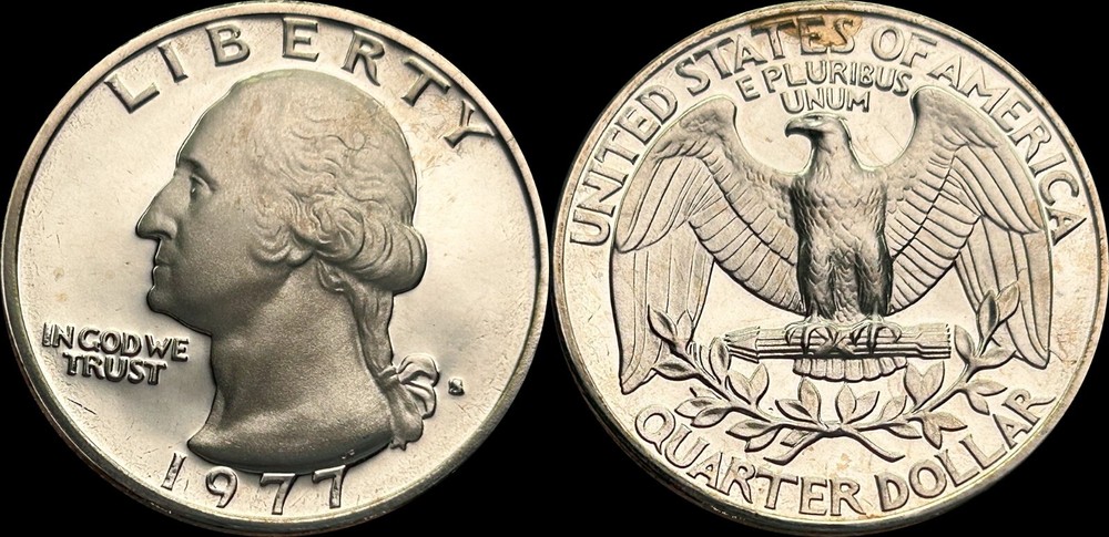 Slightly Toned Proof Quarter - 1977 Proof Quarter - DCAM!! Super shiny!