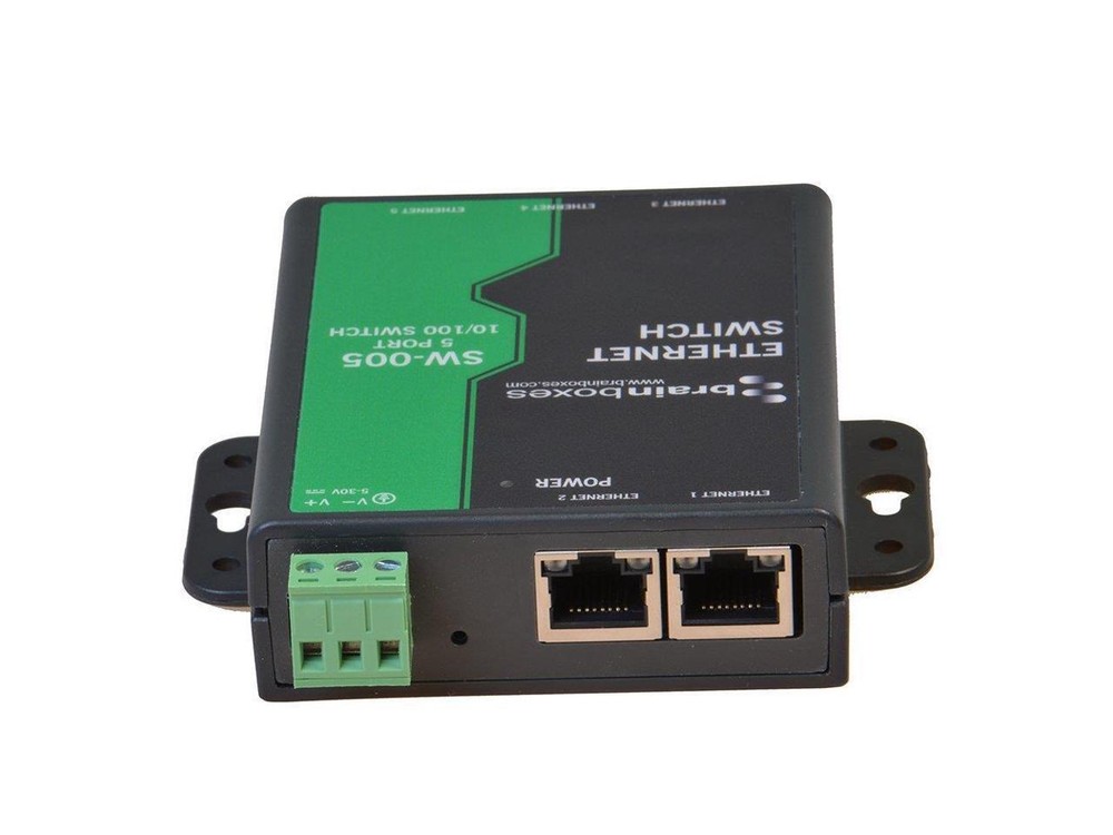 Brainboxes SW-005 Unmanaged Ethernet Switch 5 Ports