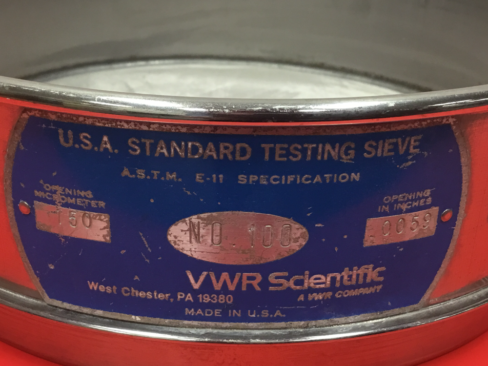 VWR Scientific - No. 100 - Standard Testing Sieve