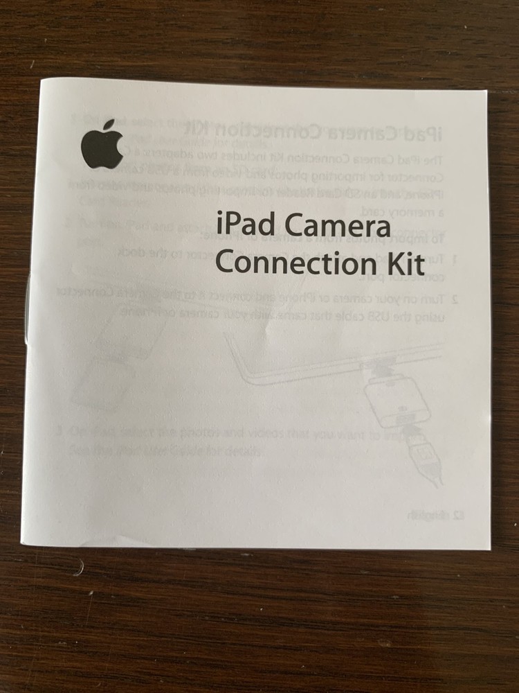 Genuine Apple iPad Camera Connection Kit & Apple Mini Displayport