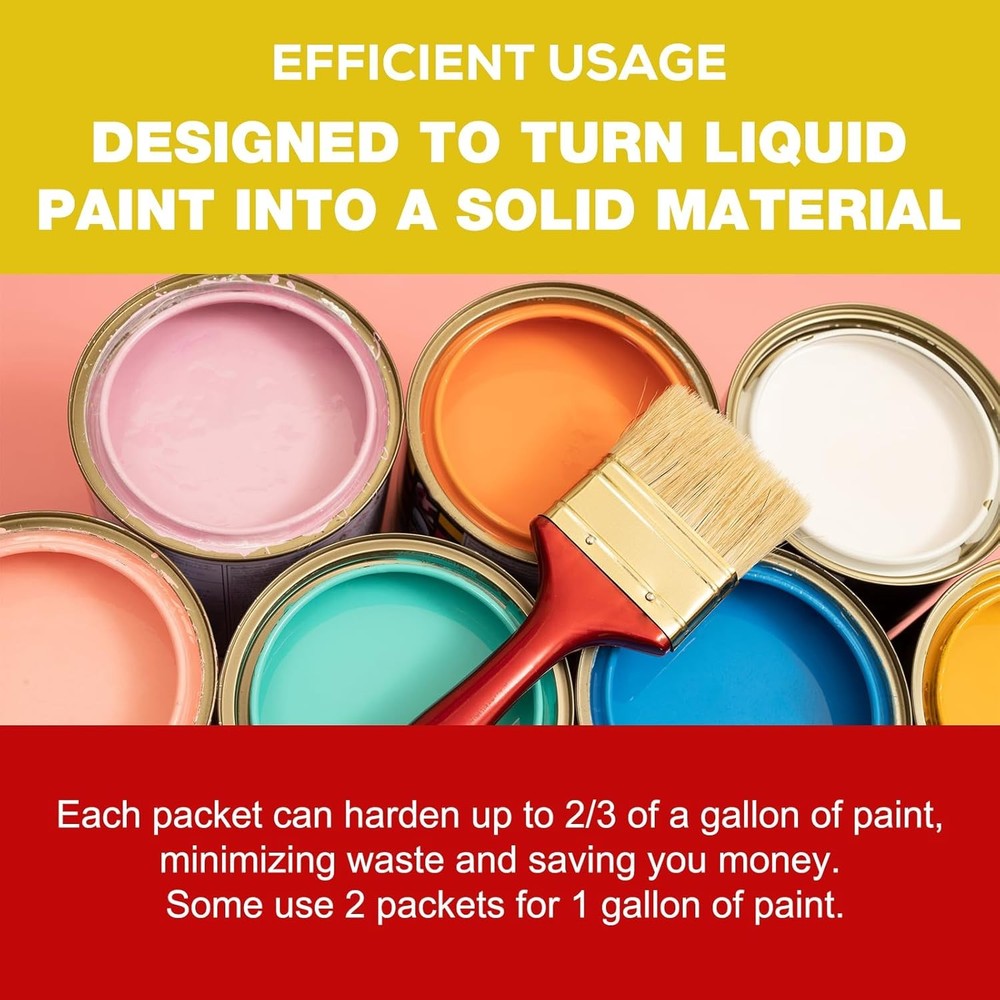 12 Pack Paint Hardener for Disposal - Fast Acting Solidifier for Disposal
