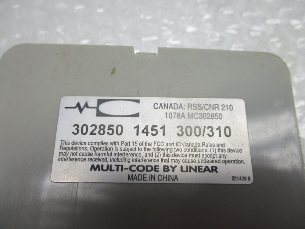 LINEAR 302850 1451 300/310 TRANSMITTER UNMP