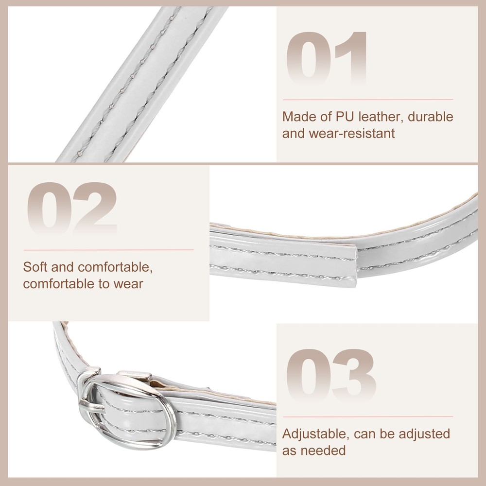 2 Pair Replacement Ankle Straps for Heels Shoe Bands, Light Gray