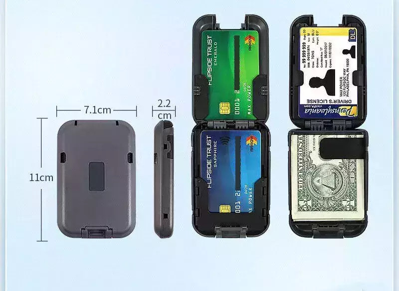RFID Blocking Secure Money Clip Wallet for Men Durable Card Case Holder