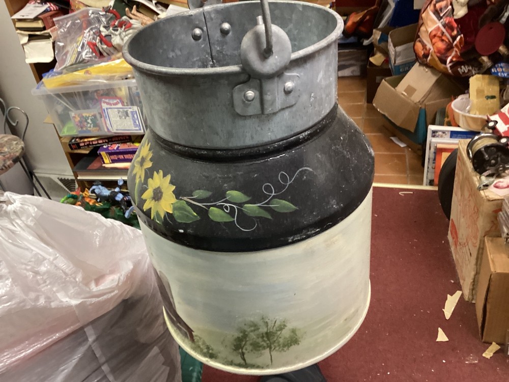 Painted Can Galvanized Steel with handle