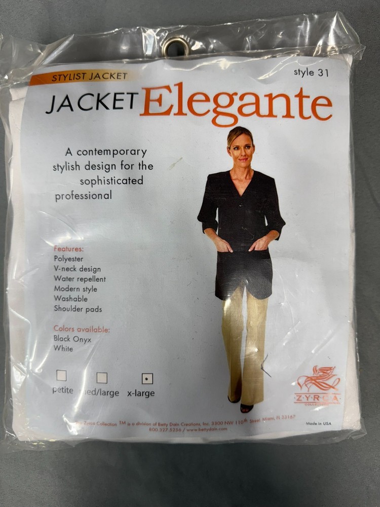 Zyrca Jacket Elegante - White - NEW Size XL