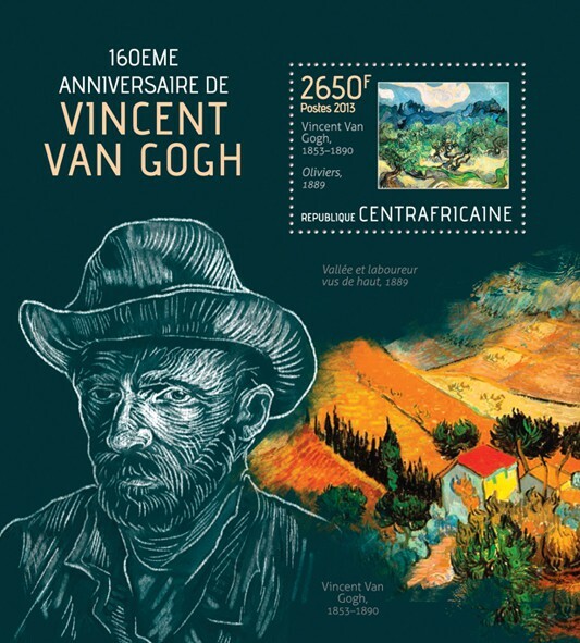 Centrafrique 2013 MNH - VINCENT VAN GOGH. Michel Code: 4265 / Bl.1066
