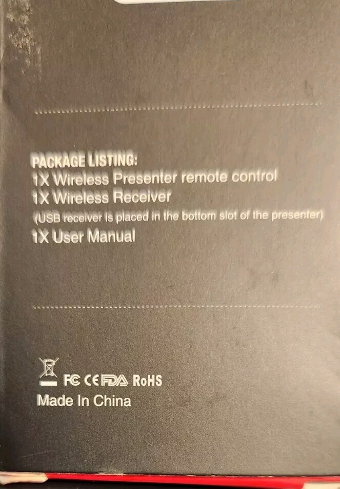 Wireless Plug And Play Presenter Clicker