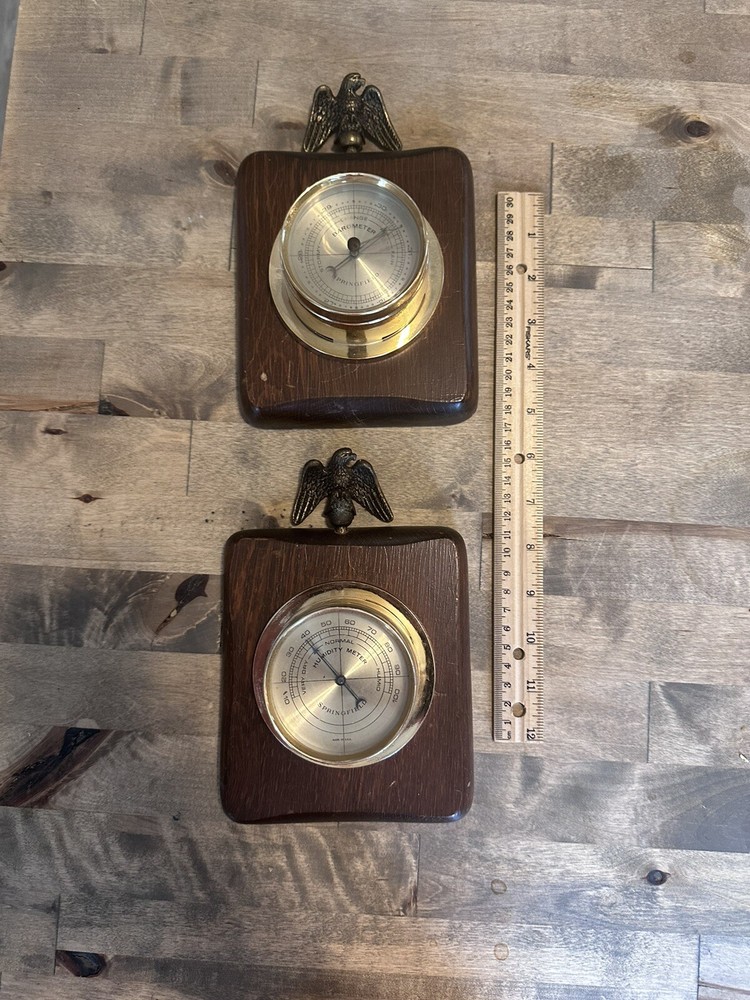 vintage springfield barometer And Humidity Weather System