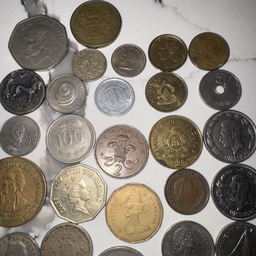 Lot Of 35 Coins Different Countries -
