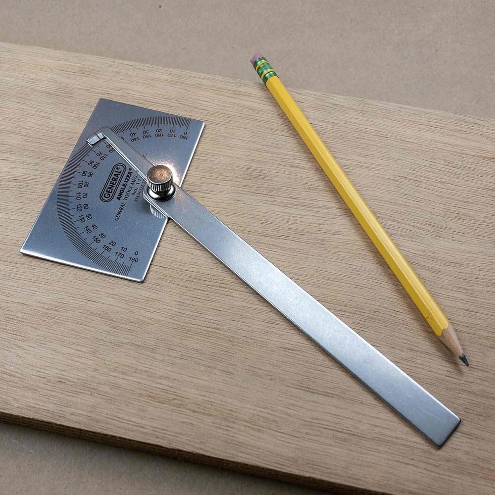General Tools Angle Protractor #17 Stainless Steel Square Head Black or White