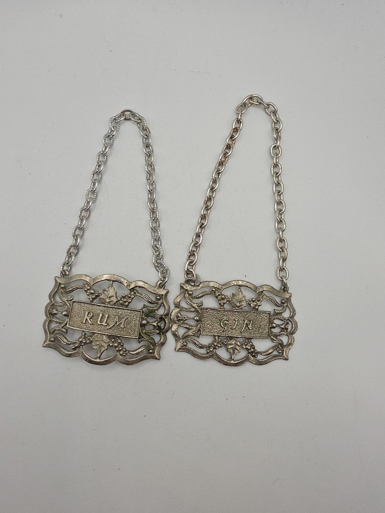 Bottle Decorations Gin Rum Bottle Neck Decoration Silver Tone
