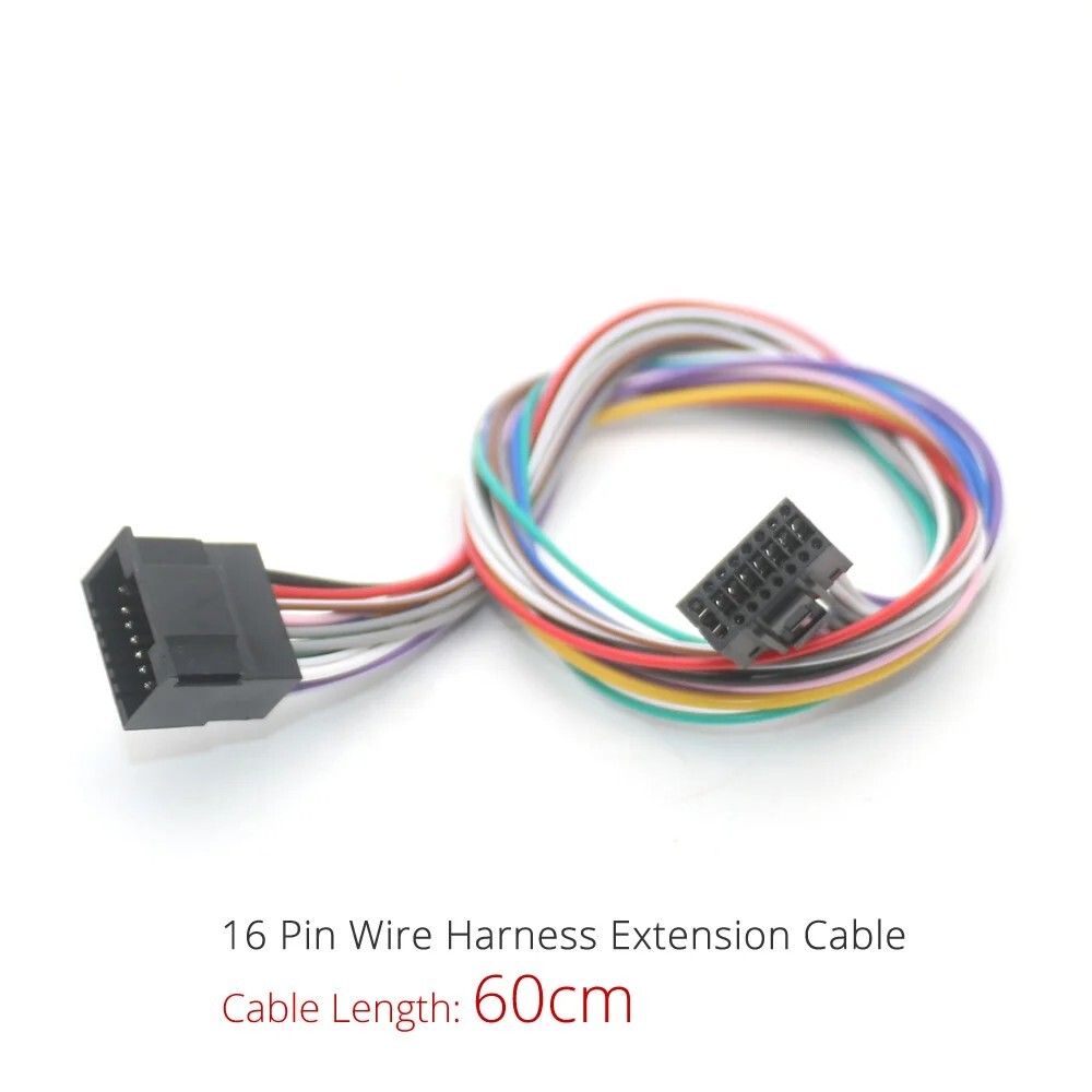 Universal 16 Pin Extension Line 60cm Wire Harness Cable for Android Multimedia