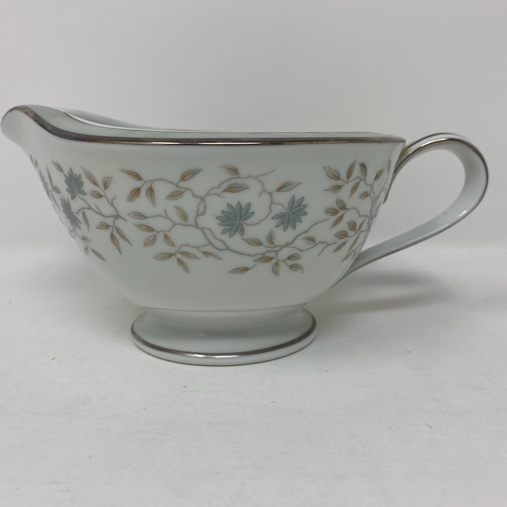 Noritake Meredith Creamer Pitcher Silver Trim Bone China 5918