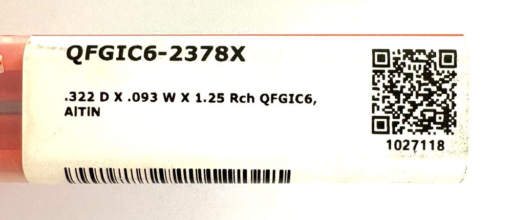 MICRO 100 QUICK CHANGE CARBIDE GROOVING TOOL ALTIN 5/16" X 2-1/2"