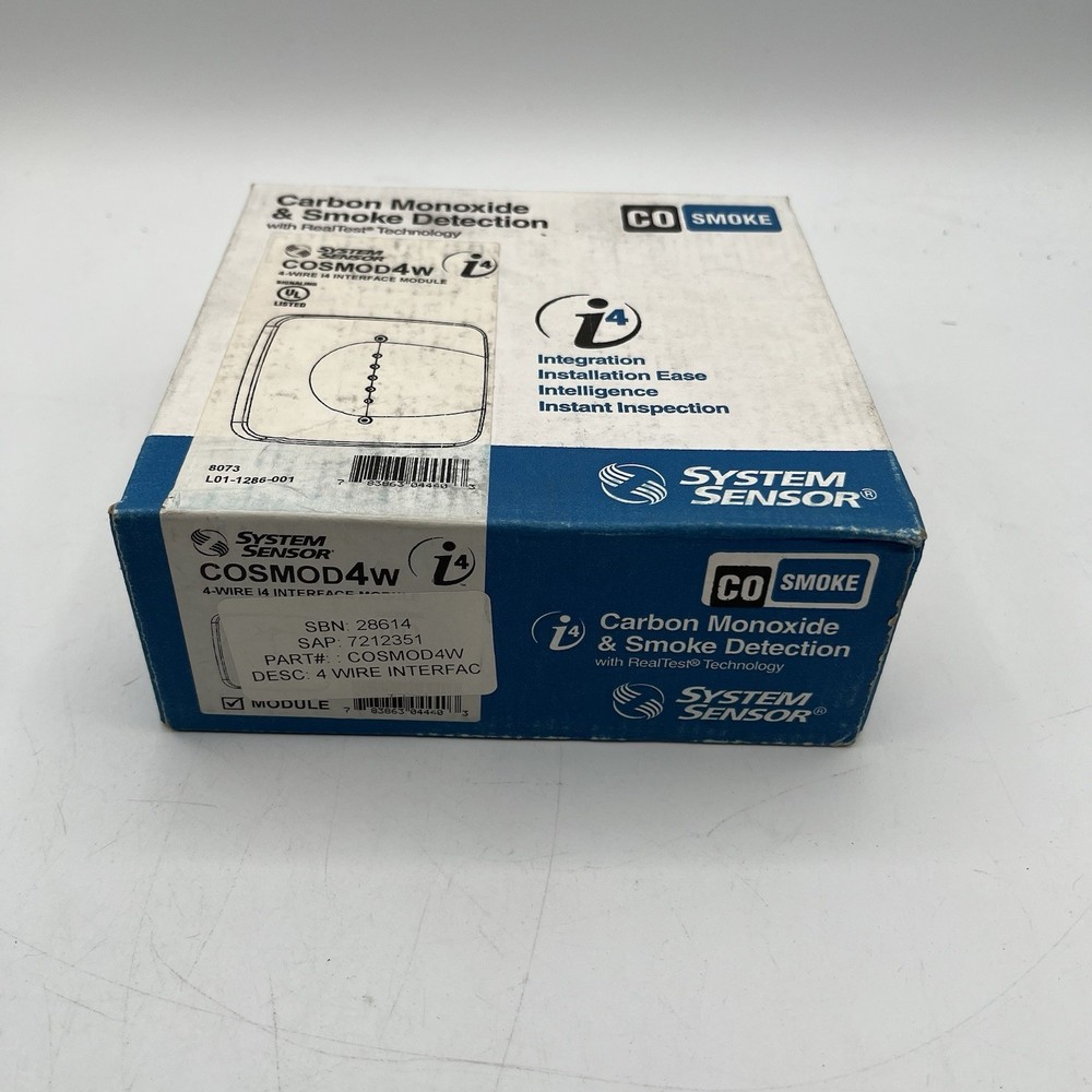 NEW!! System Sensor 4-wire Smoke CO Detector Interface Module - COSMOD4W