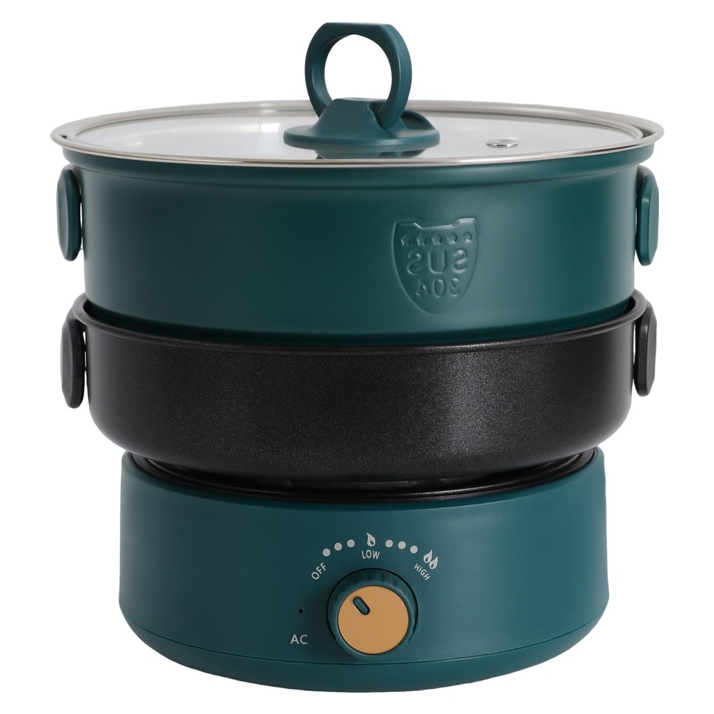 1.6L Multi-functional Split Electric Hot Pot Temperature Adjustable Nonstick Pan
