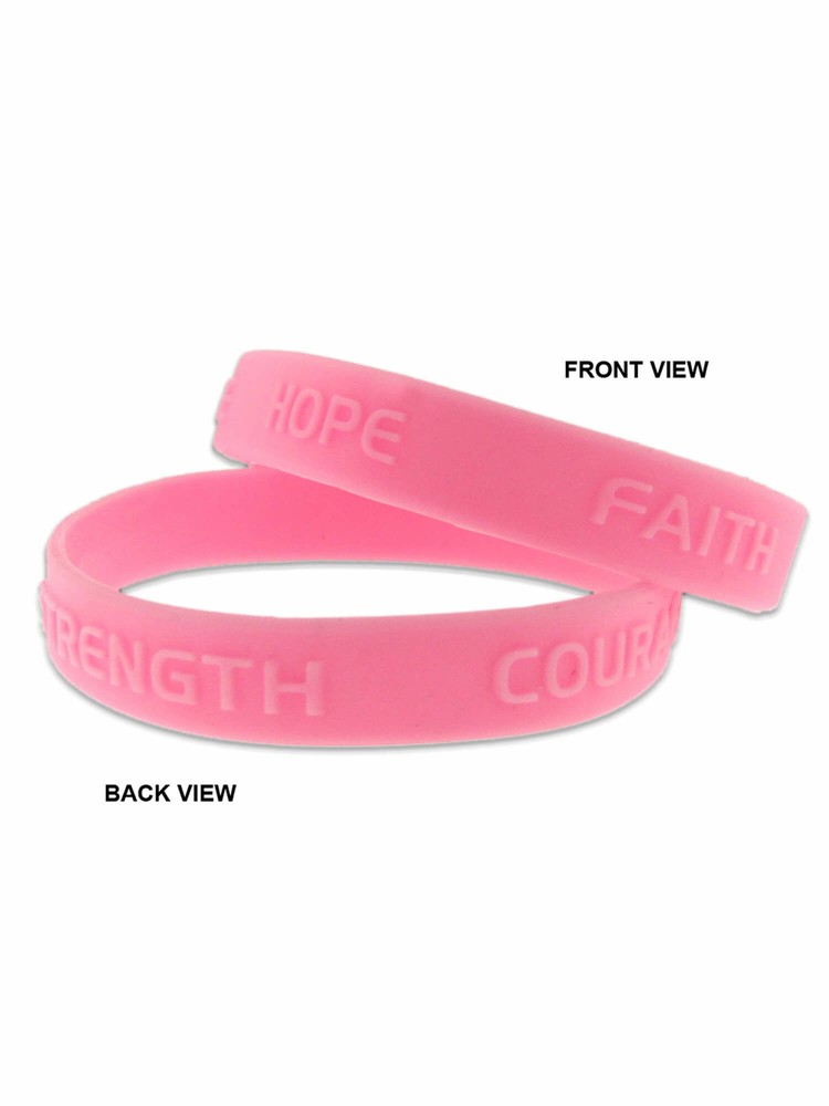 PinMart's Pink Breast Cancer Awareness Rubber Bracelet