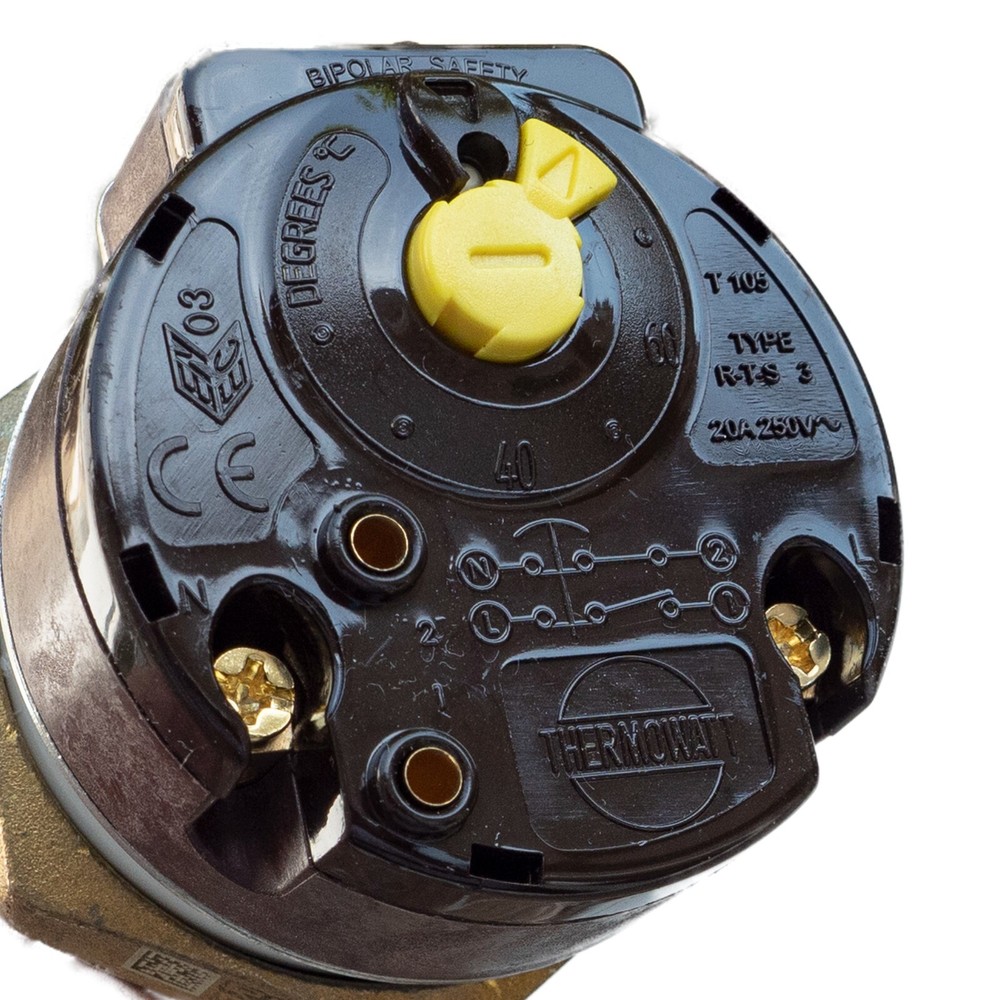 Thermowatt RTS Plus Thermostat 82°C (180°F) with safety limiter, certified