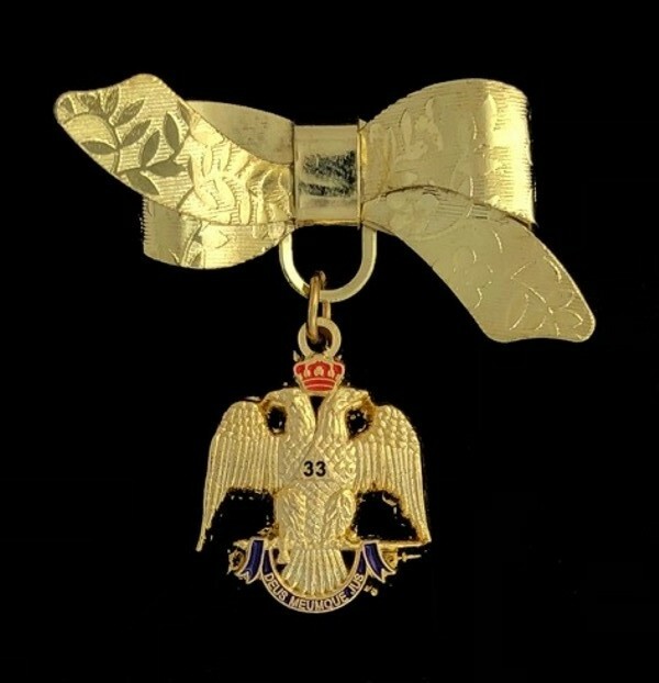 33rd Degree Eagle Lady's Bow Pin (33EG-LBP)
