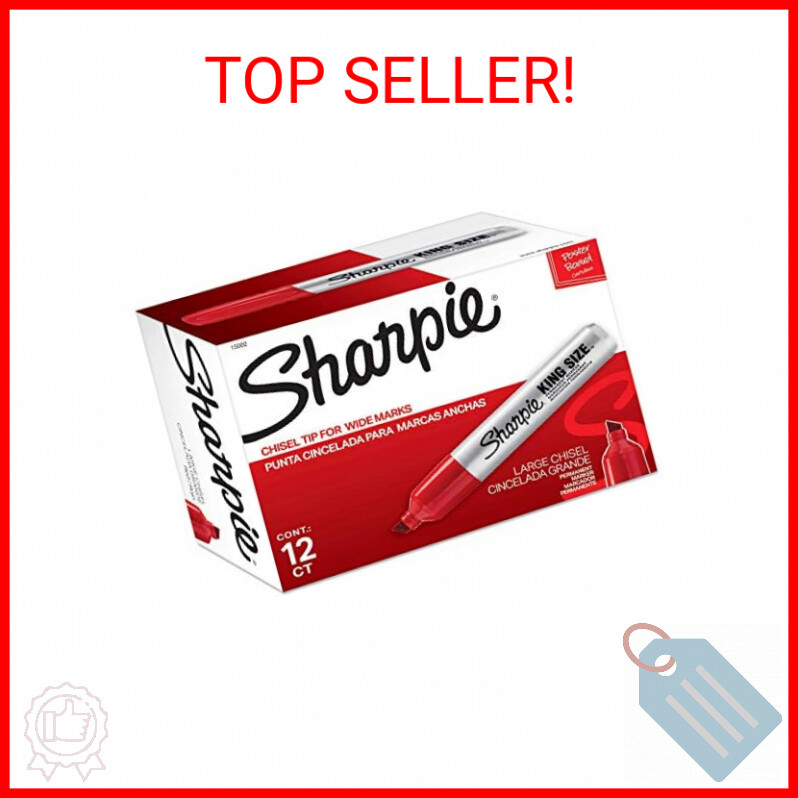 SHARPIE Box of 12 Pro King Size Chisel Tip Permanent Markers