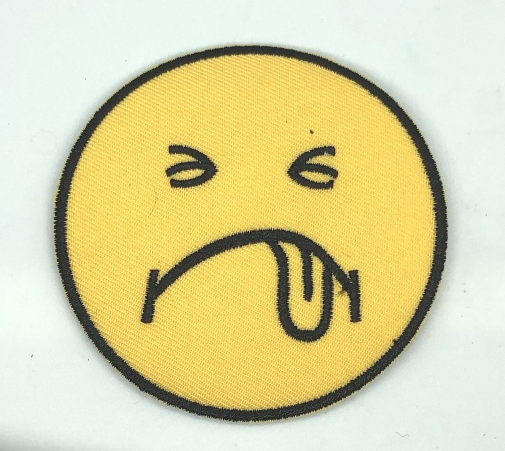 Angry Face  Patch iron /sew on 3 inches ( 1 )
