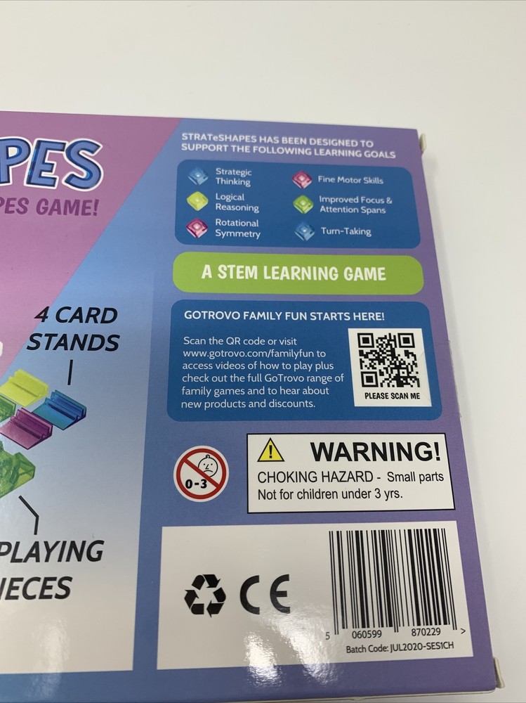 Strat E Shapes Strategy Shape Game Pattern Logic Thinking STEM Turn Taking 8+