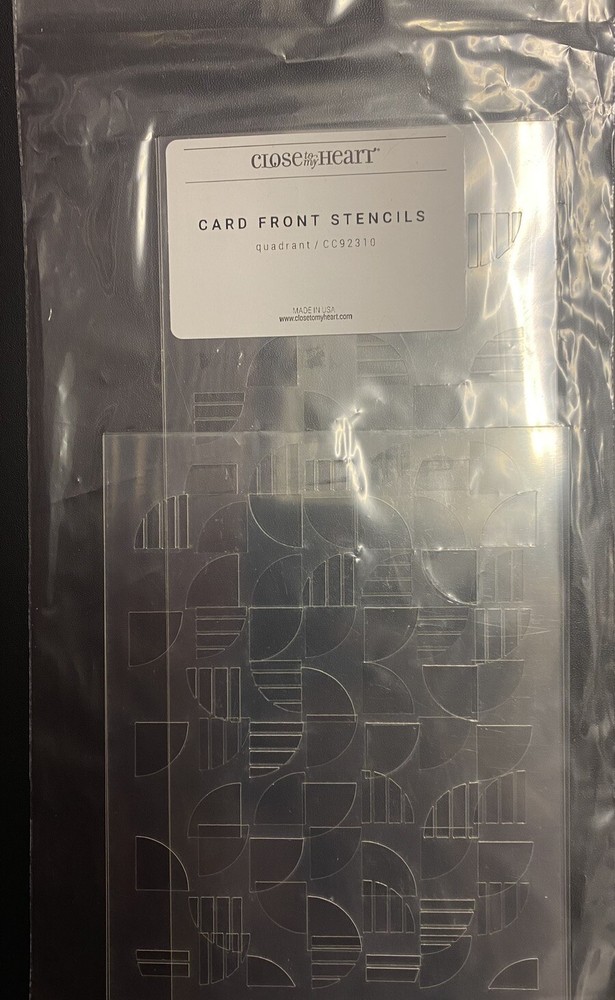 CTMH QUADRANT 2 Pc Stencil Set New In Pkg For Standard & Slimline Card Fronts