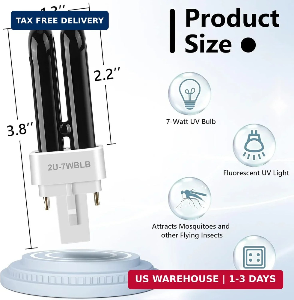 2 Pack Bug Zapper Replacement Fluorescent Bulbs, 41050 Bulbs Compatible with Dyn