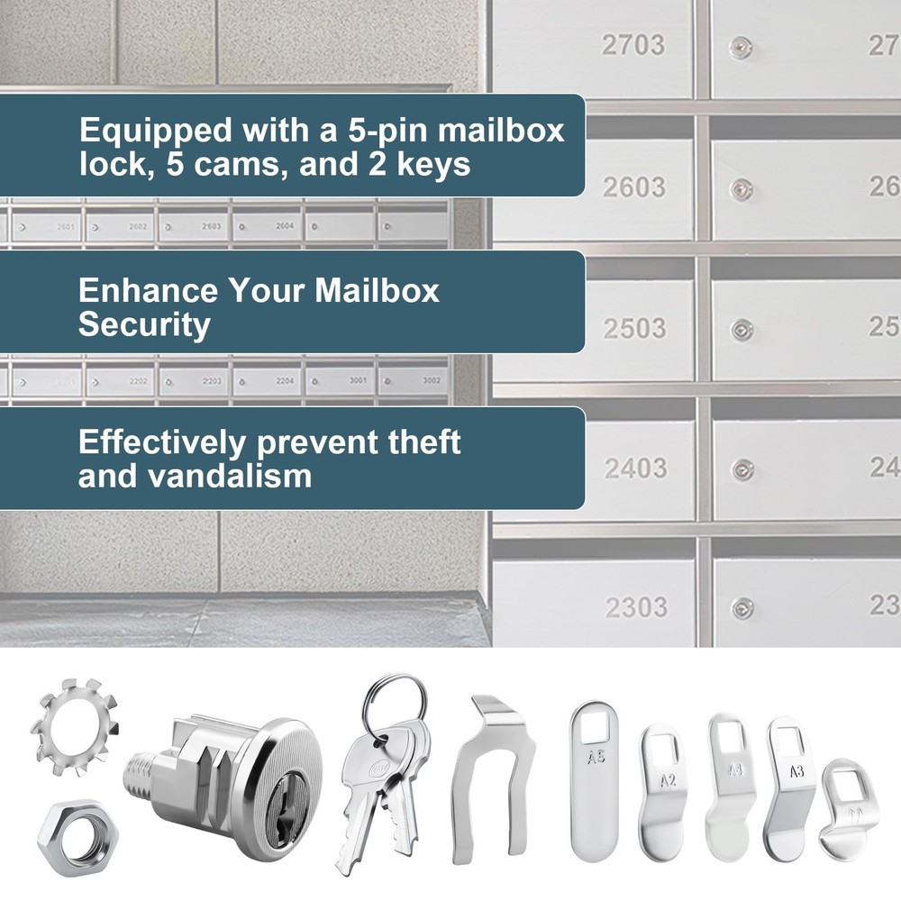 MP4946 Mailbox Lock Replacement Compatible with Cutler-Federal Silver