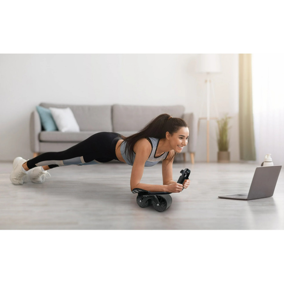 Athletic Works Ab Roller Wheel – Core Strength Abdominal Trainer Blac