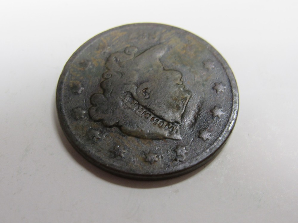 U.S. 1837 CORONET HEAD LARGE ONE CENT GOOD CONDITION *