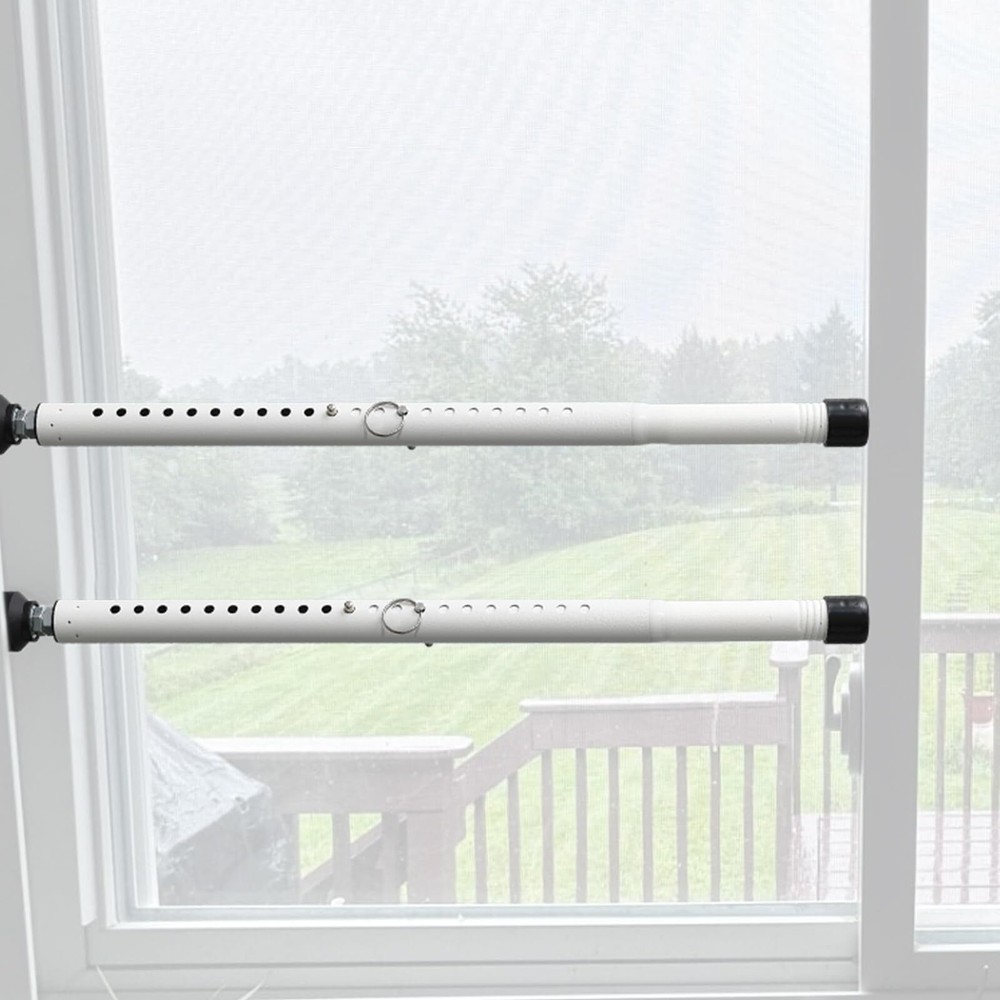 Sliding Door Security Bar 2 Pack 16.5" to 51.2" Window Security Bar Adjustabl...