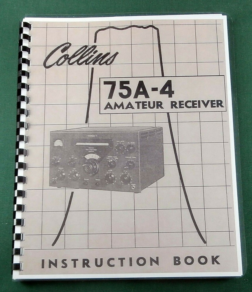 Collins 75A-4 Instruction Manual: 11" X 23" Foldout Schematic, Protective Covers
