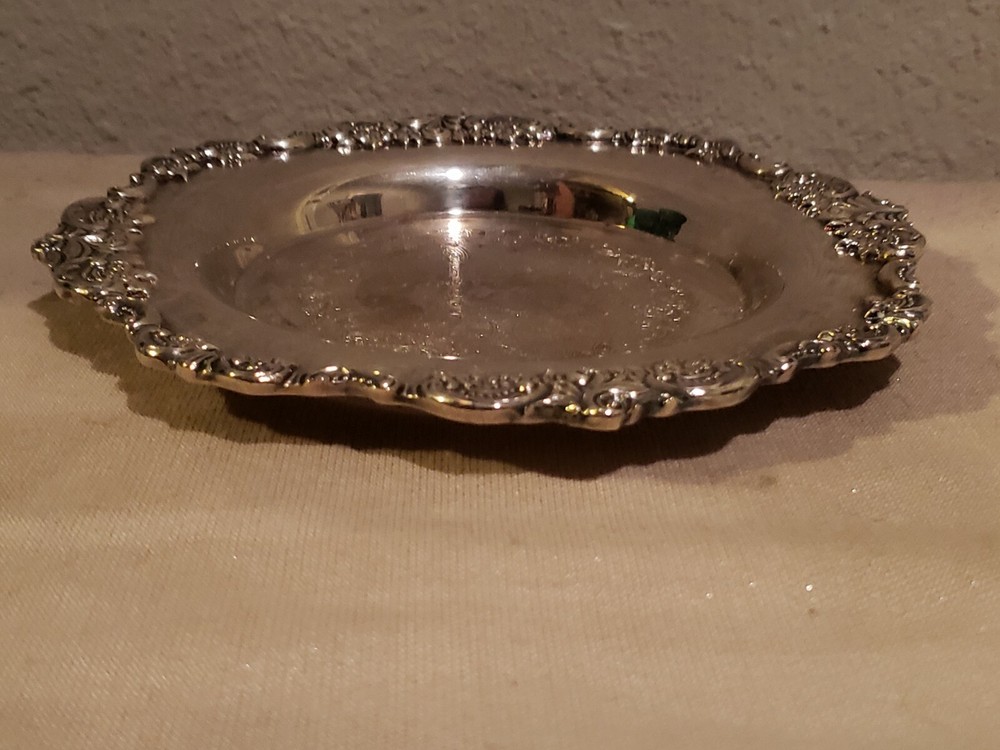 Baroque by Wallace Silver Plate # 724 Dish Plate 7"d