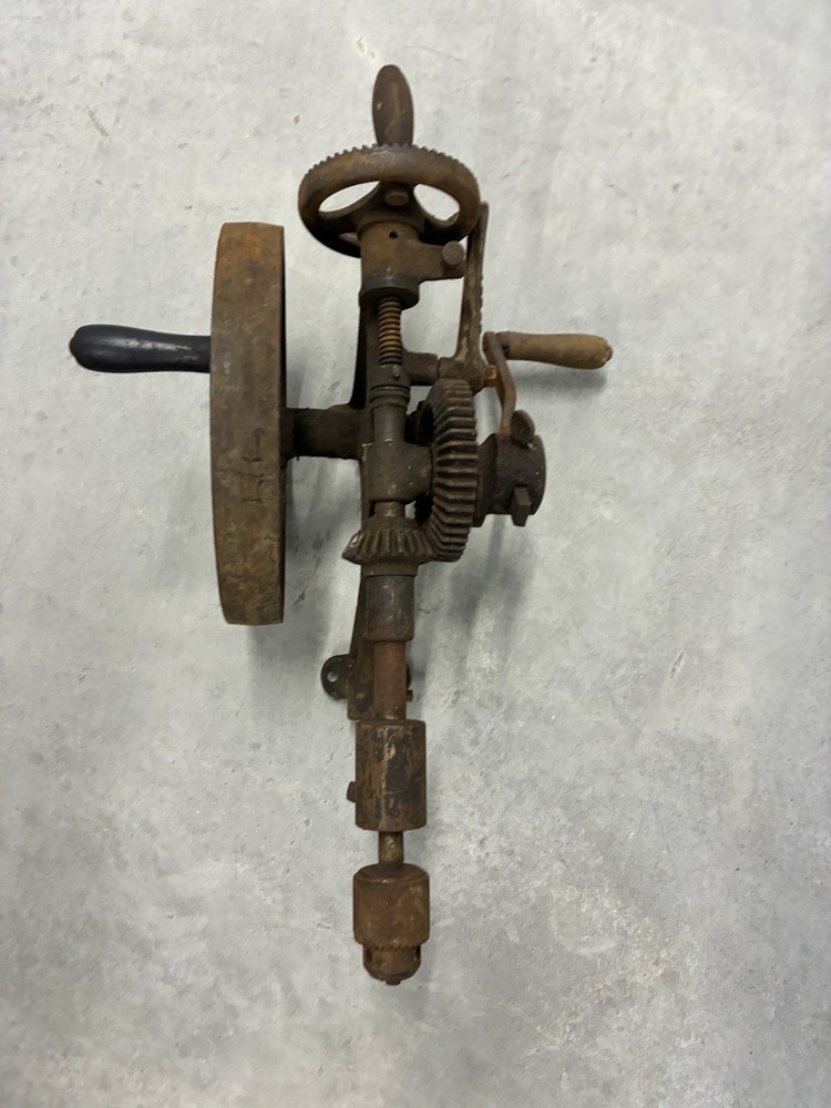 Vintage Champion Blower & Forge Co. Hand Crank Drill Press Blacksmith Vise Mount