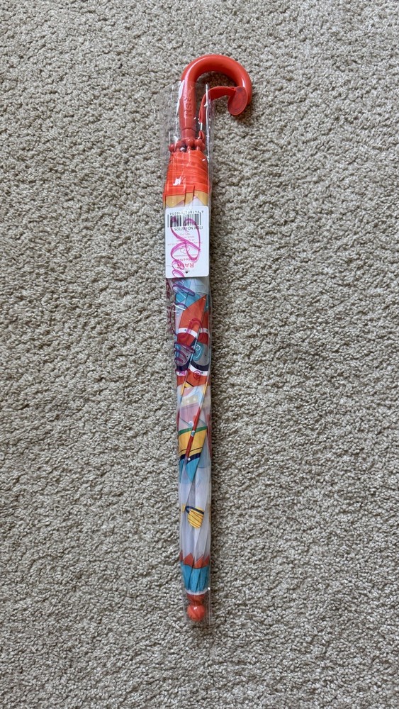 Transparent Umbrella “Space Rocket” – Fun Rocket & Planets Design, 70cm