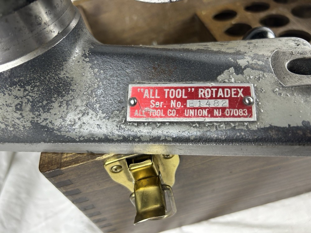 All Tool Rotadex Compound 5C indexer with storage case and Two collets