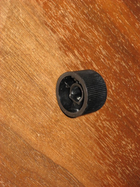 Heathkit Knob, black with metal insert