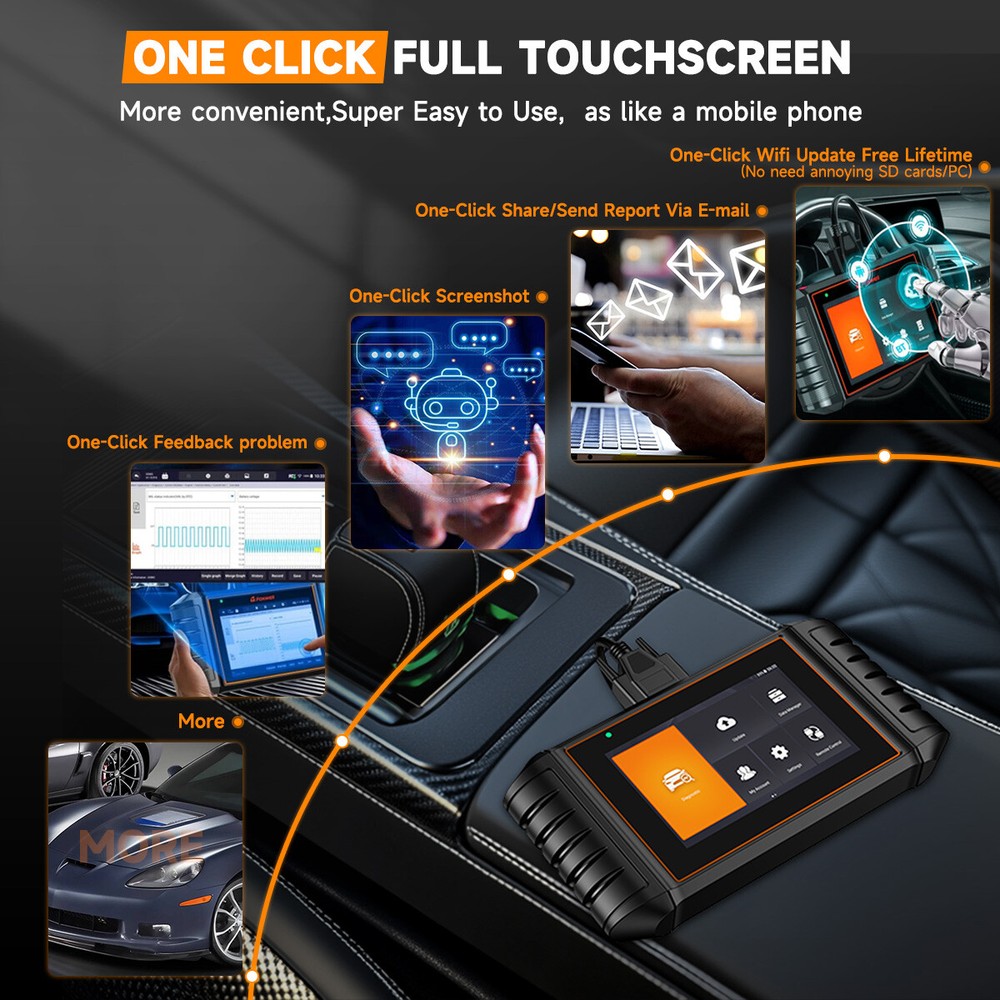 FOXWELL GT30 OBD2 Scanner DPF TPMS Full System Diagnostic Tool Car Code Reader