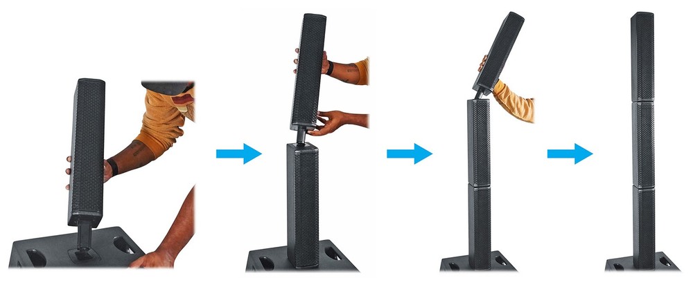 Rockville TITAN ARRAY SYSTEM V2 Pro Powered Column Array Speaker Dual 10" Subs