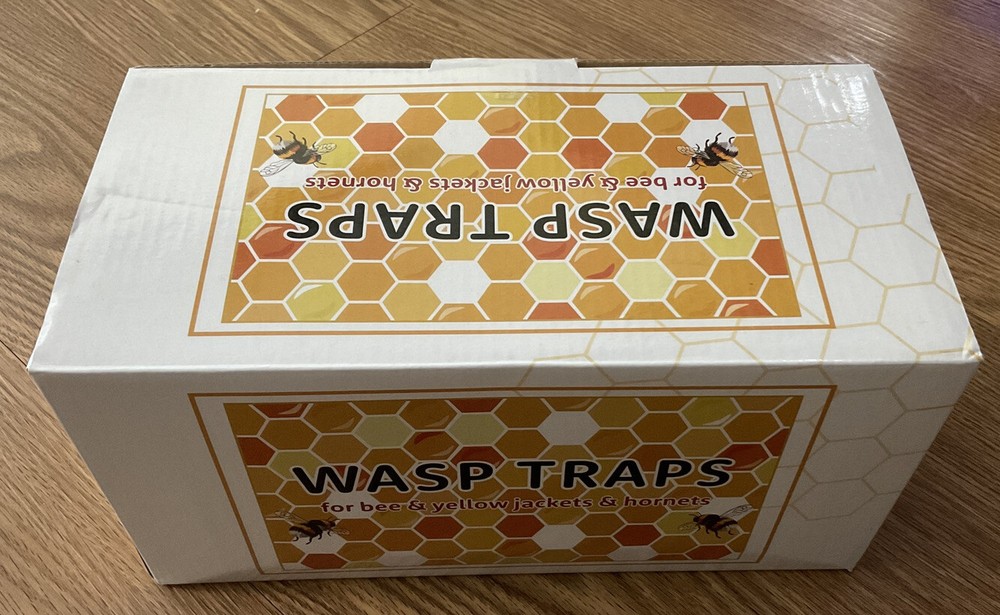 2 wasp reusable traps clear orange USED