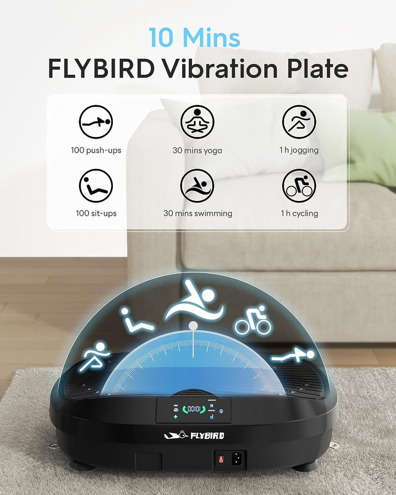 Vibration Plate Exercise Machine, Lymphatic Drainage Machine, Whole Body Workout