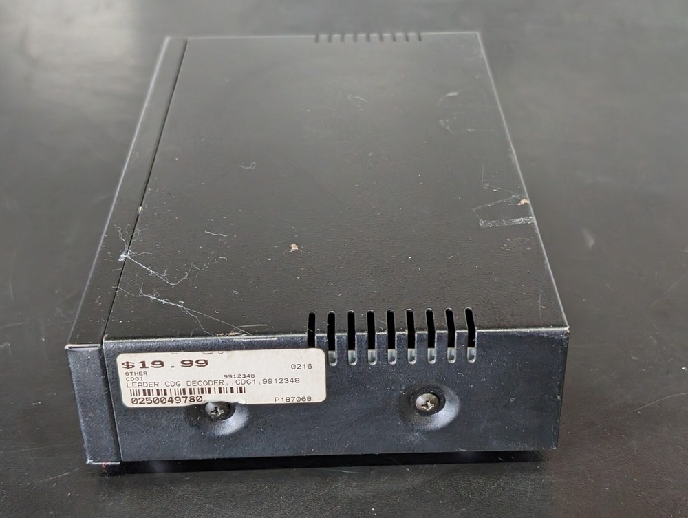 LEADER Karaoke Decoder CDG-1 CDG Decoder Ver. 2.0 w/ Power Supply Cord