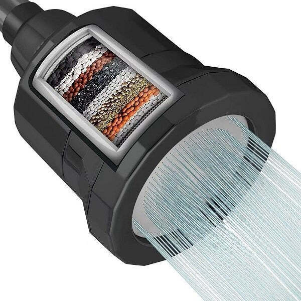 20-Stage Filtered Rainfall Shower Head 360° Universal Rotation