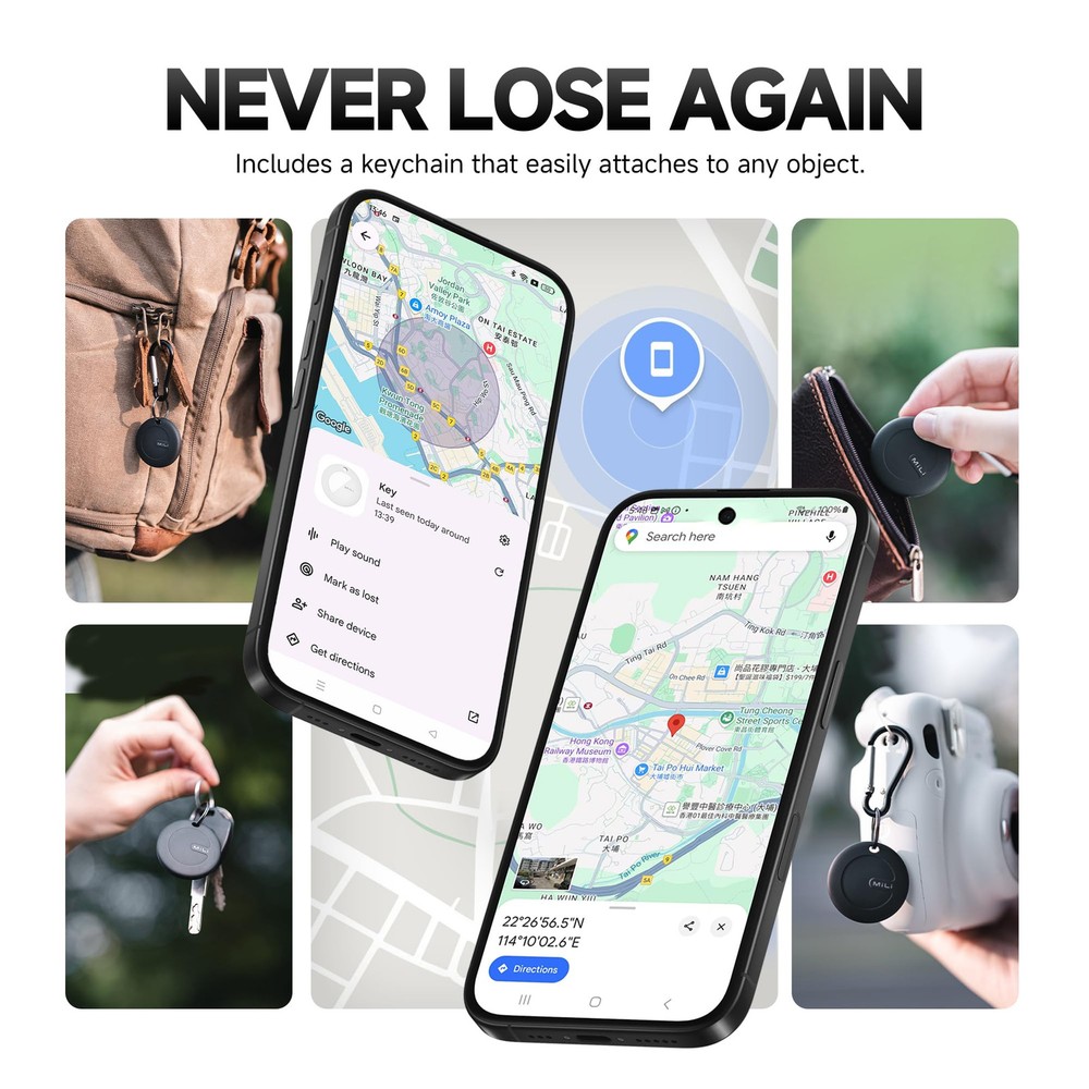Bluetooth Tracker for Android, Google Certified Key Finder/Luggage Tracker/It...