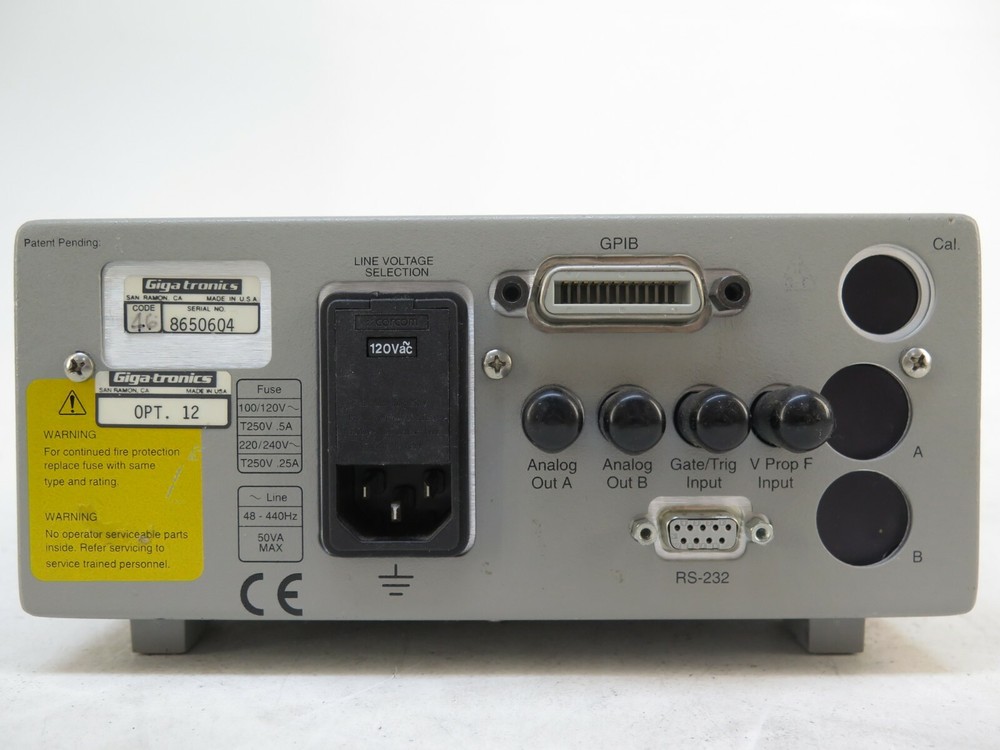 Gigatronics 8652A RF Power Meter Option 12